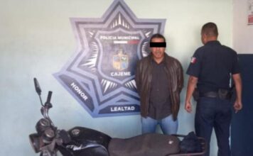 DETIENEN ELEMENTOS DE LA SSPM A SUJETO CON MOTOCICLETA ROBADA
