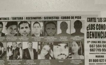 ENTREGAN VOLANTES CONTRA LOS CHAPITOS EN SINALOA